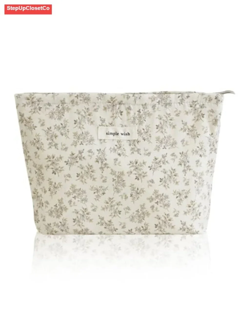 Canvas Lined Makeup Bag Travel Cosmetic Pouch Toiletry Organizer